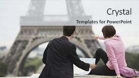  Presentation with rear view of bodyguard - Presentation having a couple with map background and a white colored foreground