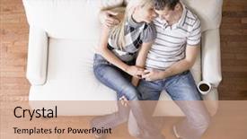  Presentation with live - PPT theme featuring a cream colored love background and a coral colored foreground