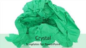  Presentation with tissue paper - Presentation theme enhanced with a crumpled up ball background and a seafoam green colored foreground