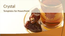  Presentation with tea cup - Presentation theme enhanced with a cup of arabic background and a cream colored foreground