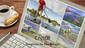  Presentation with gallery - Amazing PPT theme having a cup of coffee backdrop and a  colored foreground