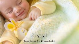  Presentation with baby toy - Beautiful slide set featuring a cute little baby backdrop and a lemonade colored foreground