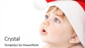  Presentation with baby christmas - Presentation theme enhanced with a cute little baby background and a sky blue colored foreground