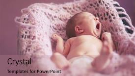  Presentation with princess - Slides with a cute newborn baby background and a coral colored foreground