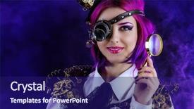  Presentation with stylized - Amazing slide deck having a dark background anime backdrop and a navy blue colored foreground