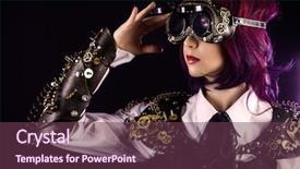  Presentation with stylized - Colorful slide deck enhanced with a dark background anime backdrop and a tawny brown colored foreground