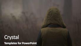  Presentation with scary forest - Presentation design having a dark foggy forest background and a wine colored foreground