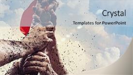  Presentation with medal - Beautiful PPT layouts featuring a dark stormy sky backdrop and a lemonade colored foreground