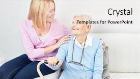  Presentation with love mother - PPT layouts consisting of a daughter or care background and a white colored foreground