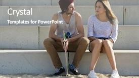  Presentation with personal - Slide set featuring a deep personal conversation background and a  colored foreground