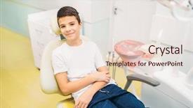  Presentation with pediatric dentistry - PPT layouts enhanced with a dental chair pediatric background and a lemonade colored foreground