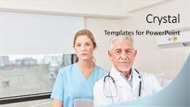  Presentation with experience - Slide set featuring a doctor with authority background and a lemonade colored foreground