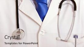  Presentation with lab coat - PPT layouts enhanced with a doctors lab white background and a  colored foreground