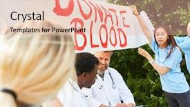  Presentation with blood - Presentation theme enhanced with a donate blood poster background and a lemonade colored foreground