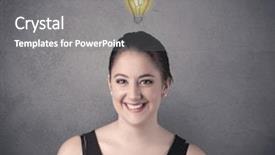  Presentation with lighting - Colorful presentation design enhanced with a drawn light bulb backdrop and a gray colored foreground