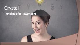  Presentation with lighting - Audience pleasing presentation design consisting of a drawn light bulb backdrop and a  colored foreground