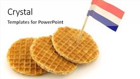  Presentation with waffles - Presentation theme having a dutch flag toothpick background and a white colored foreground