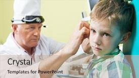  Presentation with ear nose throat - PPT layouts having a ear nose throat background and a coral colored foreground