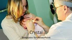  Presentation with medical ear nose throat - PPT theme enhanced with a ear nose throat background and a soft green colored foreground