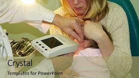  Presentation with medical ear nose throat - Amazing slides having a ear nose throat backdrop and a mint green colored foreground