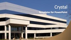  Presentation with parking lot - Amazing presentation theme having a empty parking lot backdrop and a ocean colored foreground