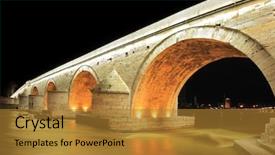  Presentation with macedonia - Presentation enhanced with a famous stone bridge background and a gold colored foreground