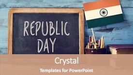  Presentation with republic day - Beautiful slide deck featuring a flag of india backdrop and a coral colored foreground