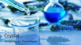  Presentation with essence - Colorful presentation theme enhanced with a flask with flower backdrop and a light blue colored foreground