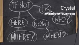  Presentation with flowchart - PPT theme consisting of a flowchart mind map background and a dark gray colored foreground