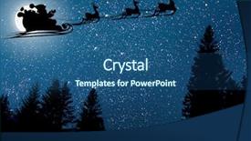  Presentation with night sky - Amazing theme having a flying goth santa backdrop and a ocean colored foreground