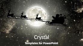  Presentation with night sky - PPT theme with a flying goth santa background and a dark gray colored foreground