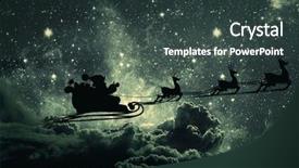  Presentation with nasa - Beautiful PPT theme featuring a flying goth santa backdrop and a tawny brown colored foreground