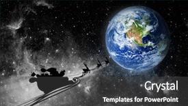  Presentation with nasa - Cool new slide deck with a flying goth santa backdrop and a dark gray colored foreground