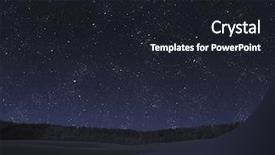  Presentation with night sky - Presentation with a forest and night background and a dark gray colored foreground