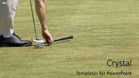  Presentation with course - Cool new PPT layouts with a fresh green golf backdrop and a mint green colored foreground