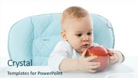  Presentation with baby girl - PPT layouts enhanced with a fresh red apple background and a  colored foreground