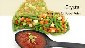  Presentation with frozen vegetables - Cool new slides with a frozen mixed vegetable backdrop and a yellow colored foreground