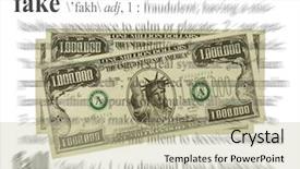  Presentation with strengthen the link in a million dreams - PPT theme consisting of a gag one million background and a mint green colored foreground