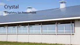  Presentation with modern agriculture - Presentation theme having a galvanized steel roof background and a light blue colored foreground