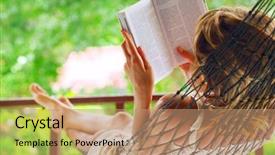  Presentation with shoulder - Cool new presentation theme with a garden and reading backdrop and a coral colored foreground