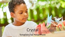  Presentation with decorate - Presentation design consisting of a garden party decorate background and a lemonade colored foreground