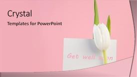  Presentation with tulip - Audience pleasing slide deck consisting of a get well soon backdrop and a lemonade colored foreground