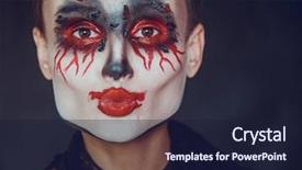  Presentation with makeup - Amazing theme having a girl with bleeding backdrop and a wine colored foreground