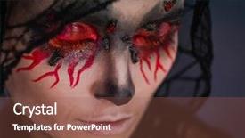  Presentation with day dead - Beautiful theme featuring a girl with bleeding backdrop and a tawny brown colored foreground