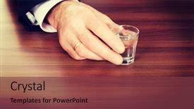  Presentation with alcohol - Slide deck enhanced with a glass of alcohol background and a tawny brown colored foreground