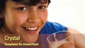  Presentation with water jug - Presentation featuring a glass of water background and a  colored foreground