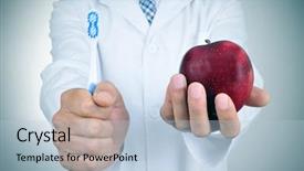  Presentation with gingival health - PPT theme having a good dental health background and a light blue colored foreground