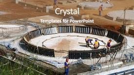  Presentation with foundation - Presentation design with a great work foundation background and a coral colored foreground