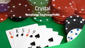  Presentation with round table - Presentation theme consisting of a green felt table background and a  colored foreground