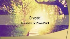  Presentation with magical - Presentation theme having a green lush forest background and a blonde colored foreground